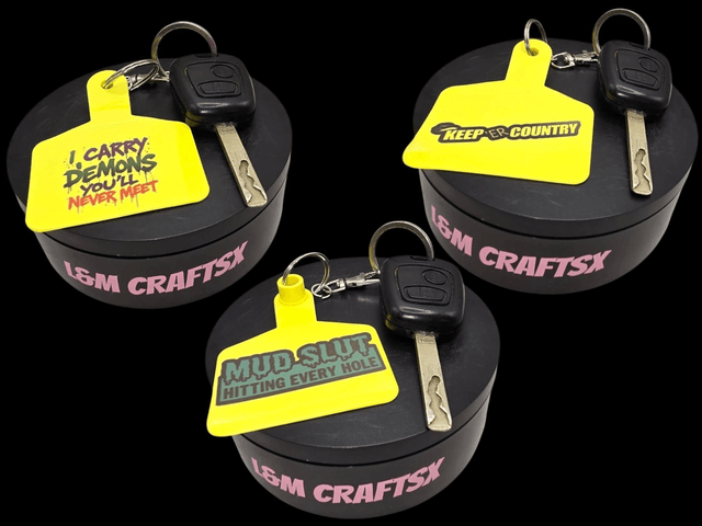 Cow Tag Key Rings 