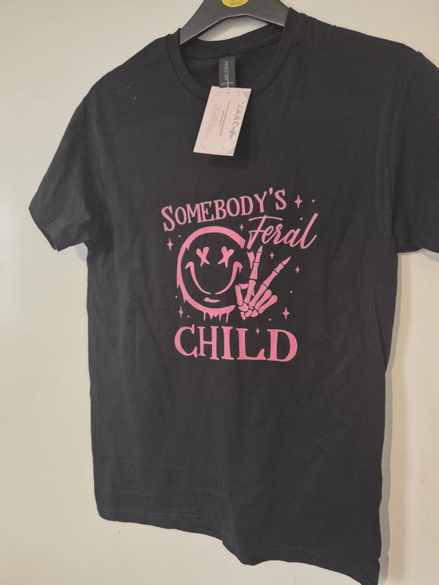 someones feral child themed t shirts kids 
