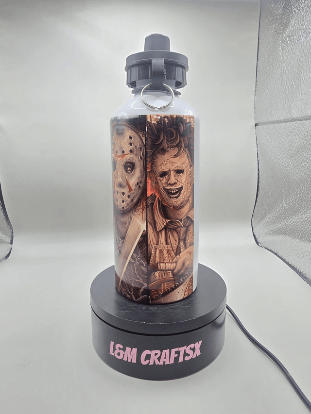 horror themed metal water bottle 650ml