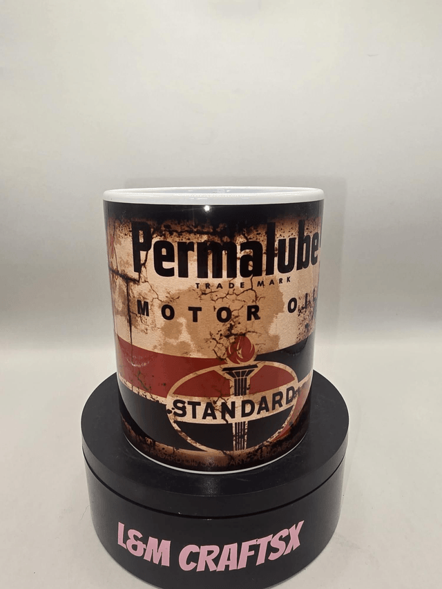 Vintage Style “Permalube Motor Oil” Mug