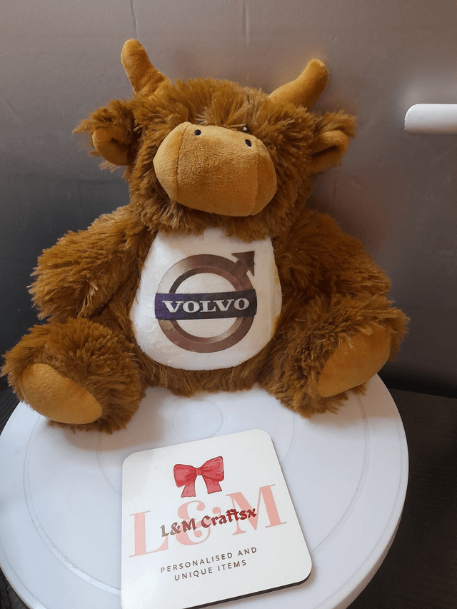 Personlised HIghland Cow Plush bear 