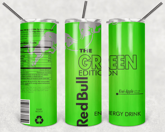 Red bull themed 20 oz tumbler