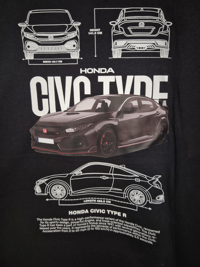 honda civic themed t shirt 