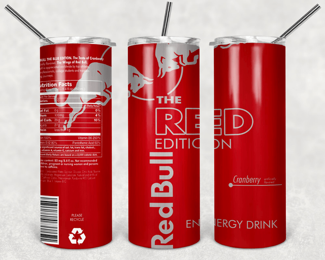 Red bull themed 20 oz tumbler