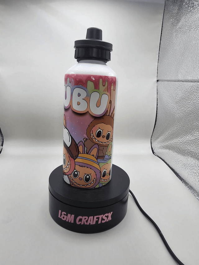 Labubu themed kids water bottle 650ml metal
