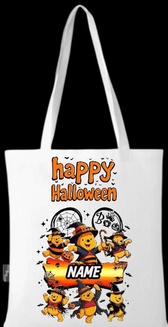 🎃 Personalized Halloween Tote Bags – Trick-or-Treat Collection