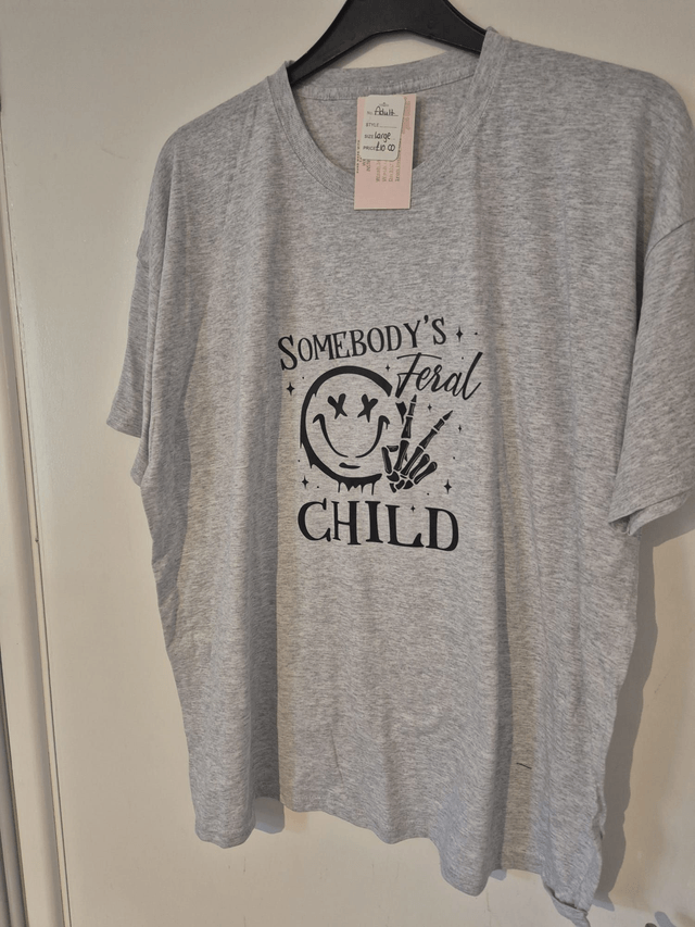 someones feral child themed t shirts kids 