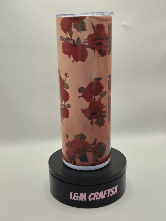 Guns & Roses themed 20 oz tumbler