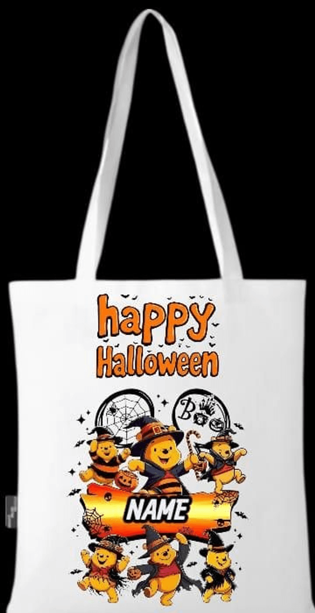 🎃 Non-Verbal Autism Friendly Halloween Tote Bags – Personalized Trick-or-Treat Bags