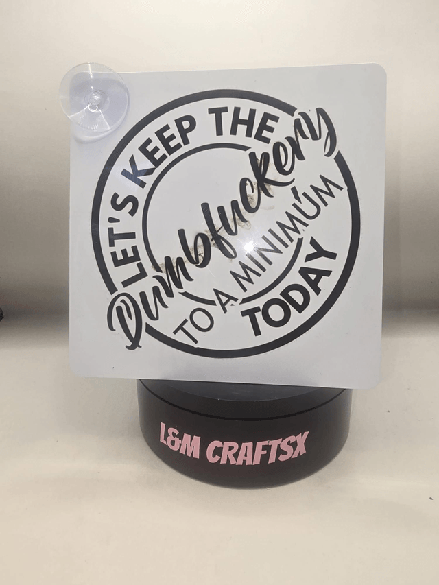 Funny Car Window Sign – "let's keep the "