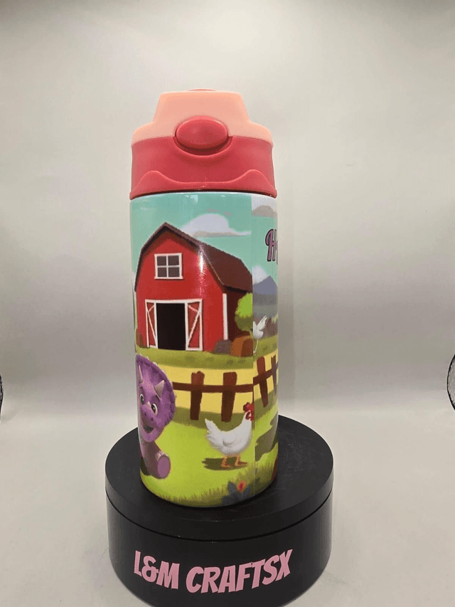 Personalised Kids’ Water Bottle – Dino Ranch Theme