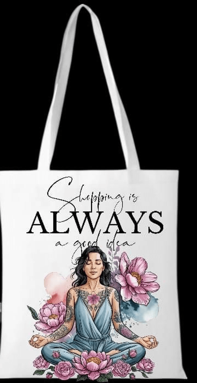 🌸 Stylish & Artistic Tote Bags – "Shopping is Always a Good Idea" Collection