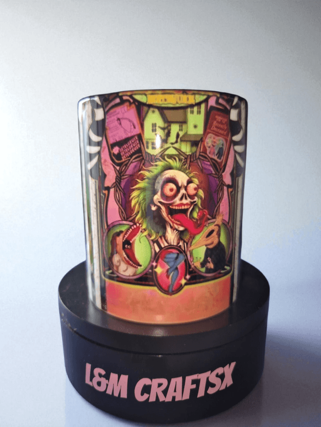 bettle juice themed 11 oz mug 