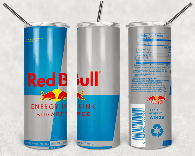 Red bull themed 20 oz tumbler