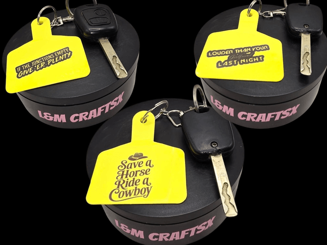 Cow Tag Key Rings 