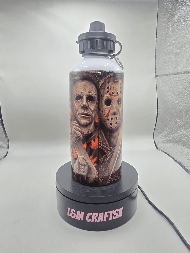 horror themed metal water bottle 650ml