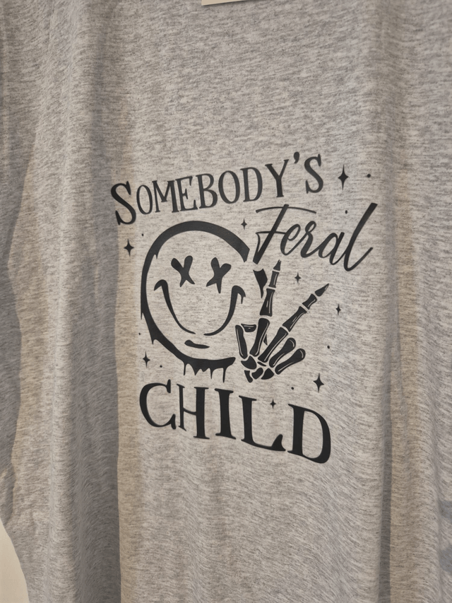 someones feral child themed t shirts kids 