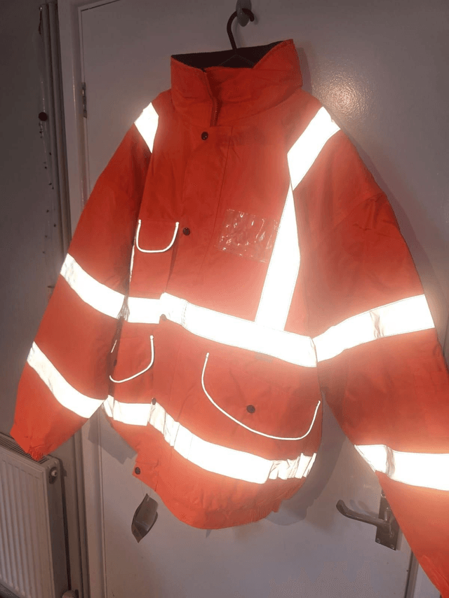 Parka jacket hi vis personlised 