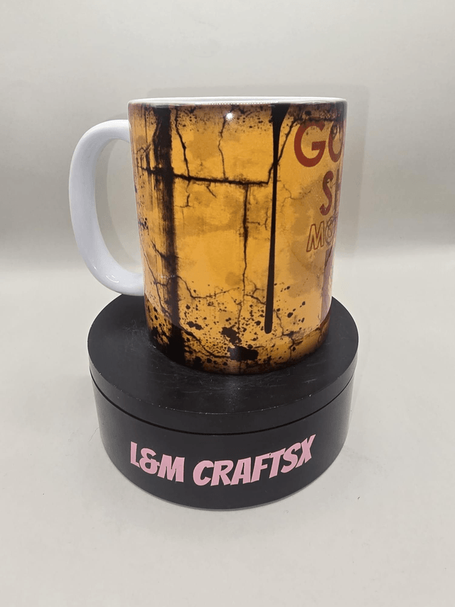 Golden Shell Motor Oil Mug – Retro Vintage Garage Coffee Cup
