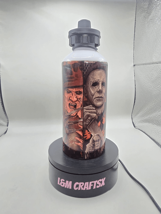 horror themed metal water bottle 650ml