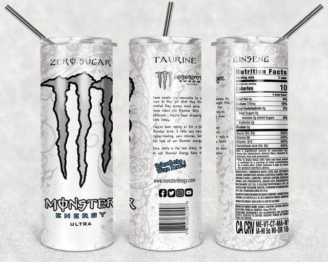monster themed 20 oz tumblers