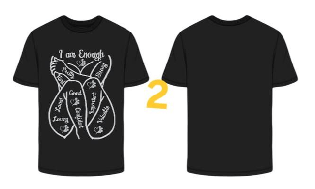 plus size themed black t shirt