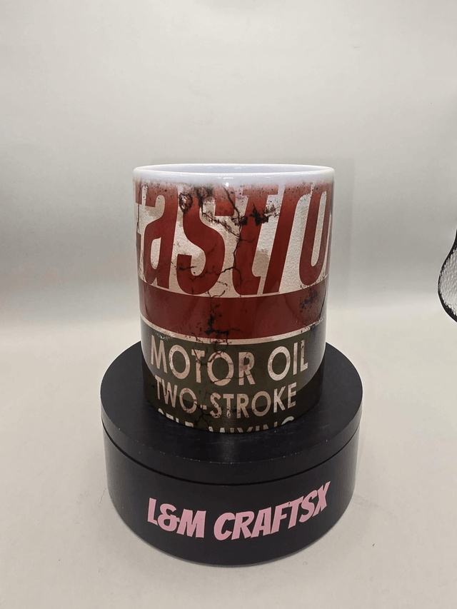 Castrol Motor Oil Mug – Vintage Garage Style Coffee Cup