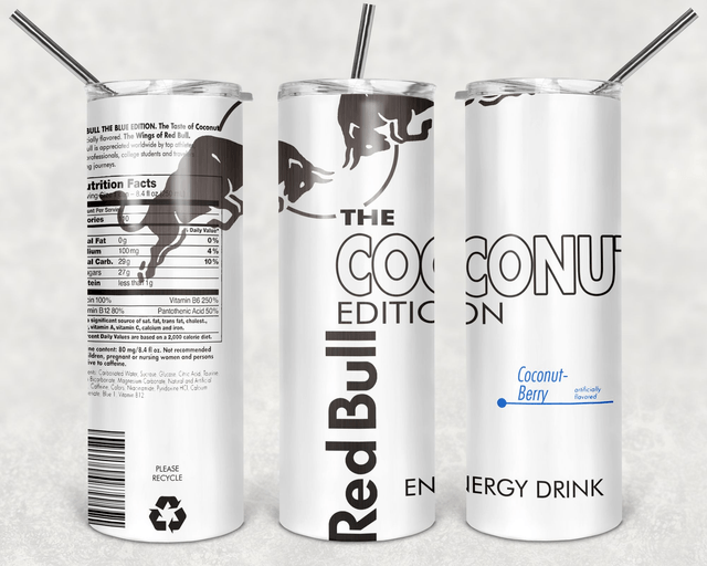 Red bull themed 20 oz tumbler