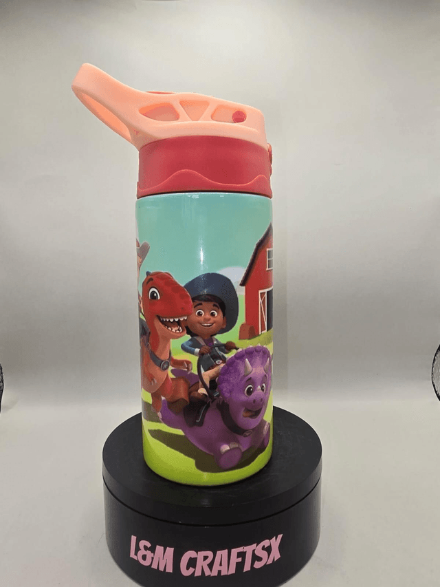 Personalised Kids’ Water Bottle – Dino Ranch Theme