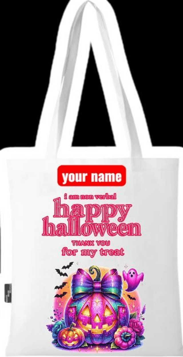 🕸 Non-Verbal Autism Friendly Halloween Tote Bags 🎃