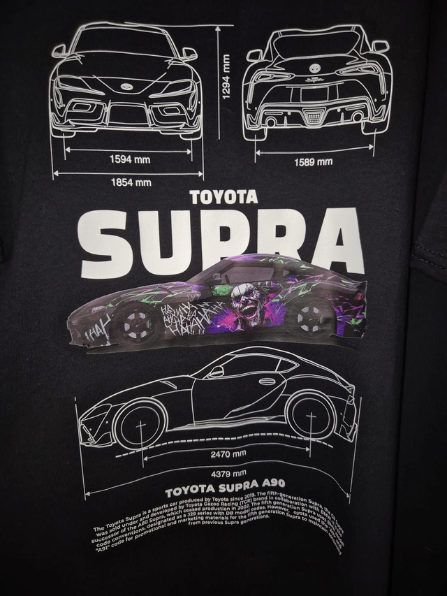 toyota supra themed t shirt