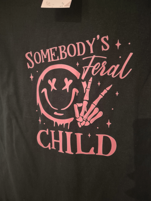 someones feral child themed t shirts kids 