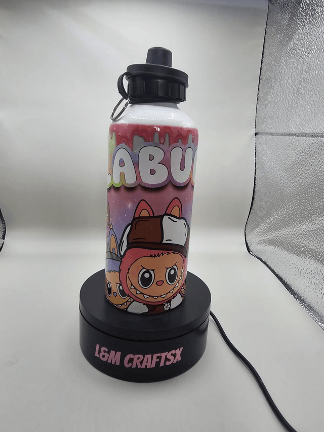 Labubu themed kids water bottle 650ml metal