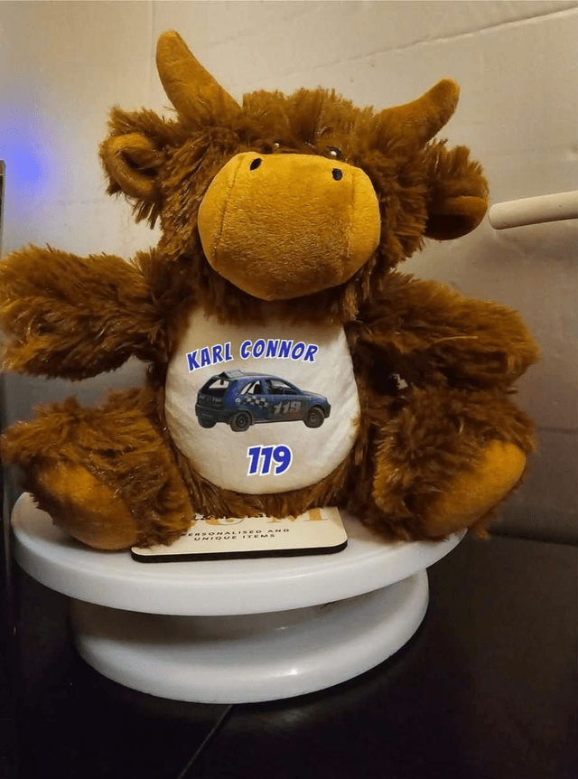 Personlised HIghland Cow Plush bear 
