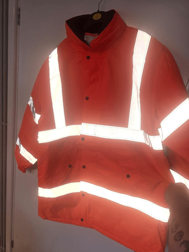 Parka jacket hi vis personlised 