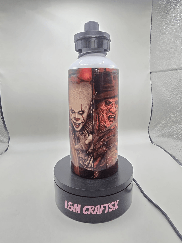 horror themed metal water bottle 650ml