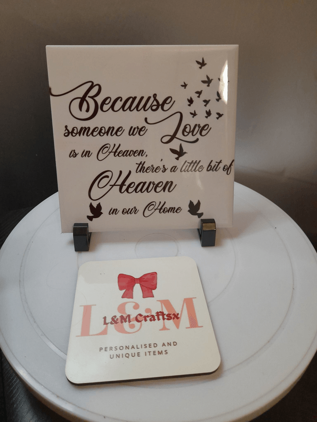 personlised TILES and stand 