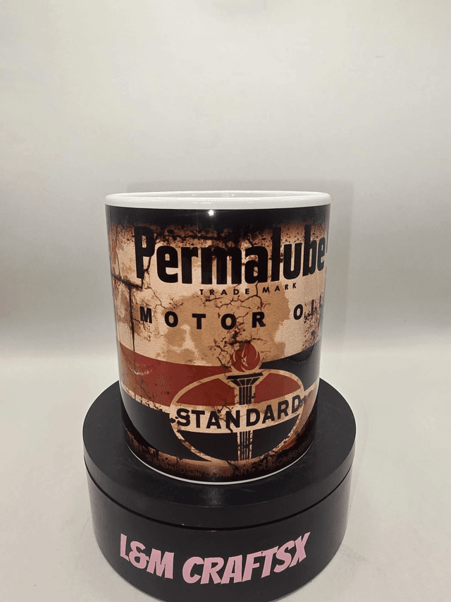 Vintage Style “Permalube Motor Oil” Mug