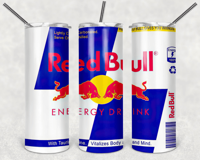 Red bull themed 20 oz tumbler