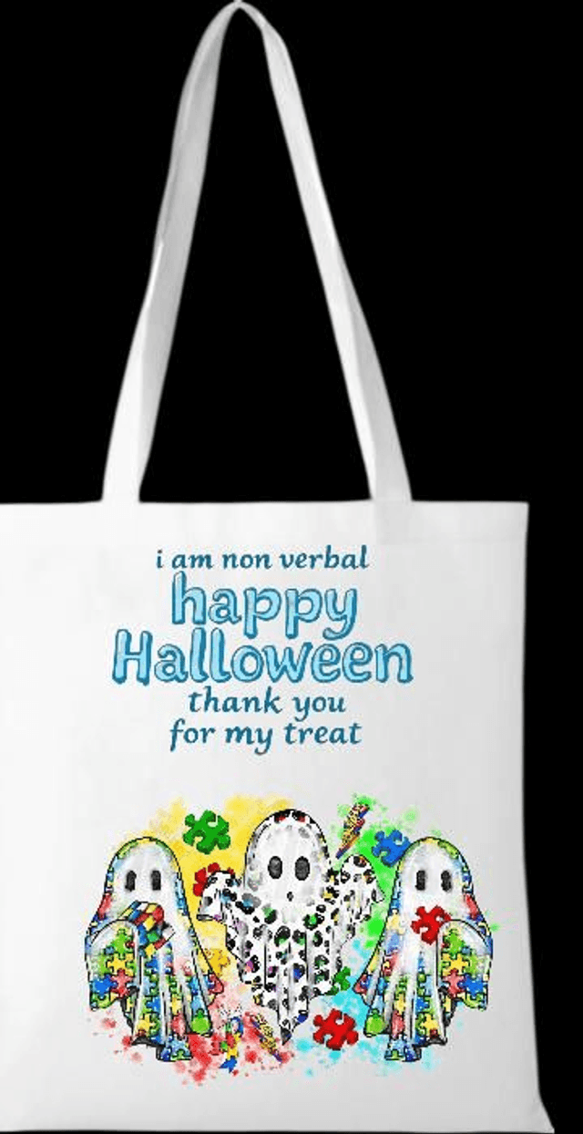🕸 Non-Verbal Autism Friendly Halloween Tote Bags 🎃