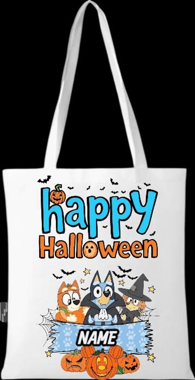 🎃 Personalized Halloween Tote Bags – Trick-or-Treat Collection