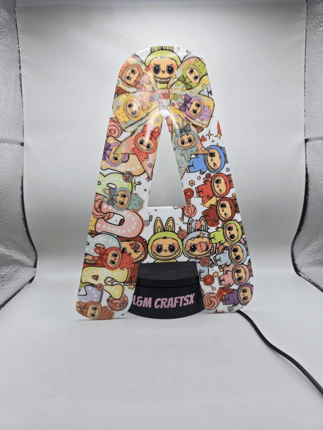Acrylic labubu letter A 